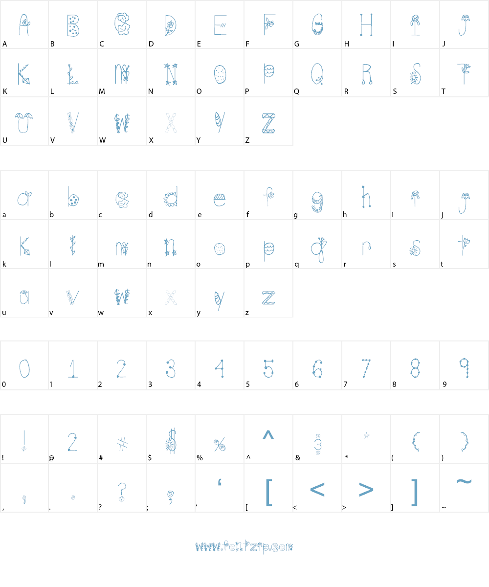 Spring Time Font Character